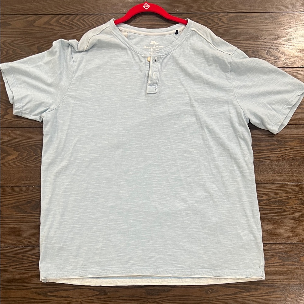 Tommy Bahama Sky Blue Short Sleeve Henley